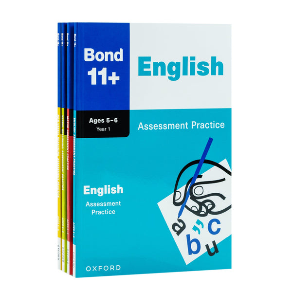 Bond 11+ Maths English Verbal Non-Verbal Reasoning Assessment Practice 5-6 years 4 Books Set