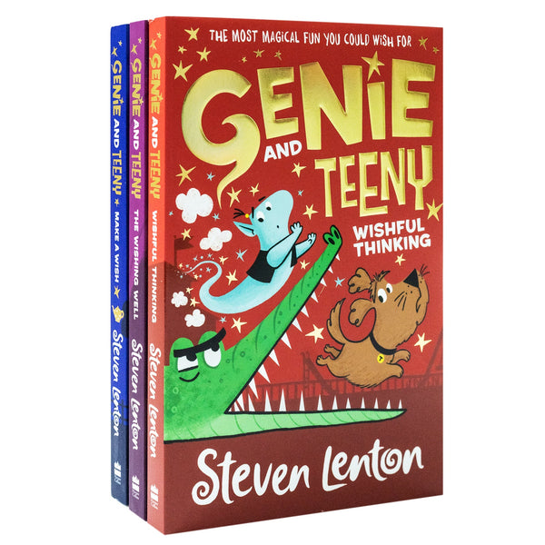 Genie and Teeny Series 3 Books Collection Set By Steven Lenton(The Wishing Well, Wishful Thinking & Make a Wish)