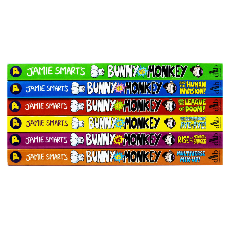 Bunny vs Monkey by Jamie Smart 6 Book Set