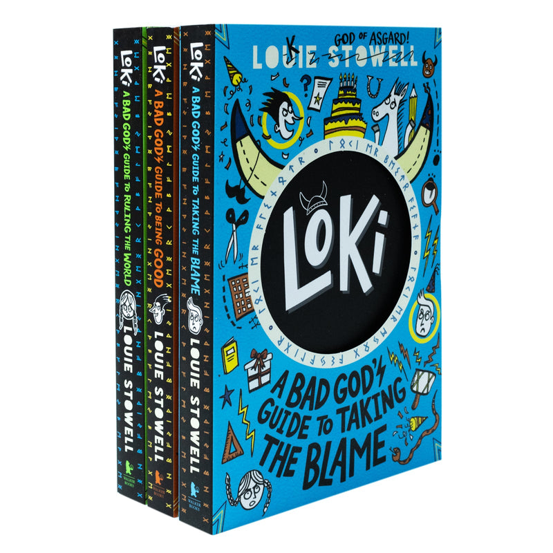 Loki: A Bad Gods Guide Series By Louie Stowell 3 Books Collection Set (Loki: A Bad Gods Guide to Being Good, Loki: A Bad Gods Guide to Taking the Blame, Loki: A Bad Gods Guide to Ruling the World)