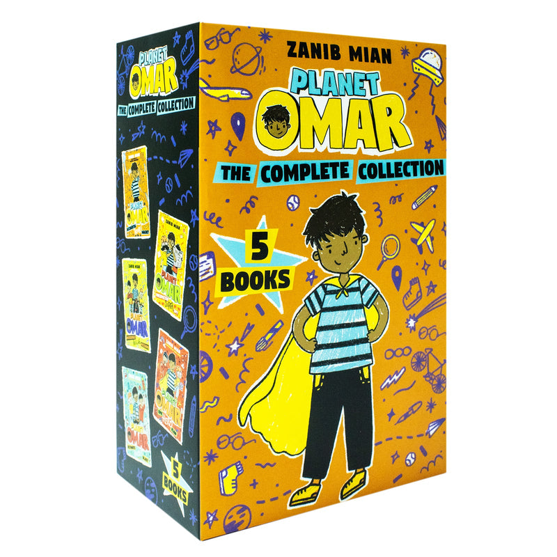 Planet Omar 5 Books Box Set By Zanib Mian(Rocket Blast,Her0o Flop,Rescue Mission,Super Spy,Trouble Magnet)