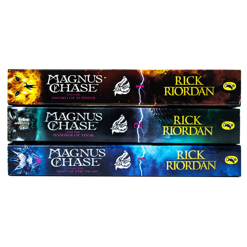 Magnus Chase and the Gods of Asgard Series 3 Book Set by Rick Riordan – Norse Mythology, YA Fantasy, Heroes, Action, Epic Adventure, Paperback