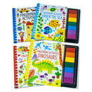 Fingerprint Activities 4 Books Collection Set (Under the Sea, Fingerprint Activities, Dinosaurs, Bugs)