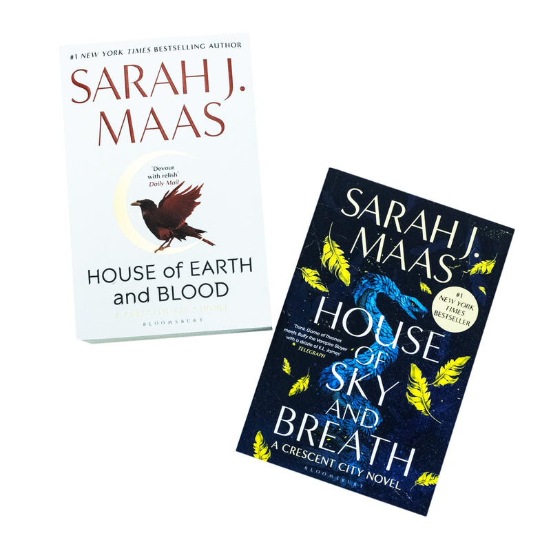 Sarah J Maas Crescent City Series 2 Books Collection Set (House of Sky and Breath, House of Earth and Blood)