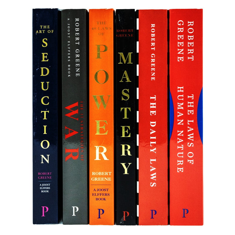 The Modern Machiavellian Series 6 Books Collection Set By Robert Greene(Laws of Human Nature, 48 Laws Of Power, Art of Seduction, The Concise Mastery, 33 Strategies of War, The Daily Law)