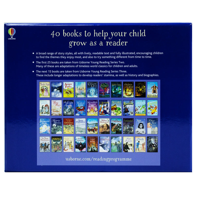 Usborne Reading Library - Confident Readers Collection 40 Books Box Set (Purple)