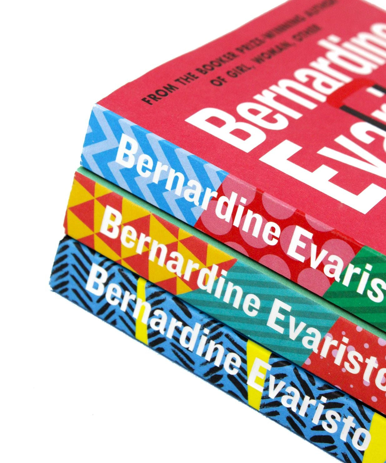 Photo of Bernardine Evaristo 3 Book Set Spines on a White Background
