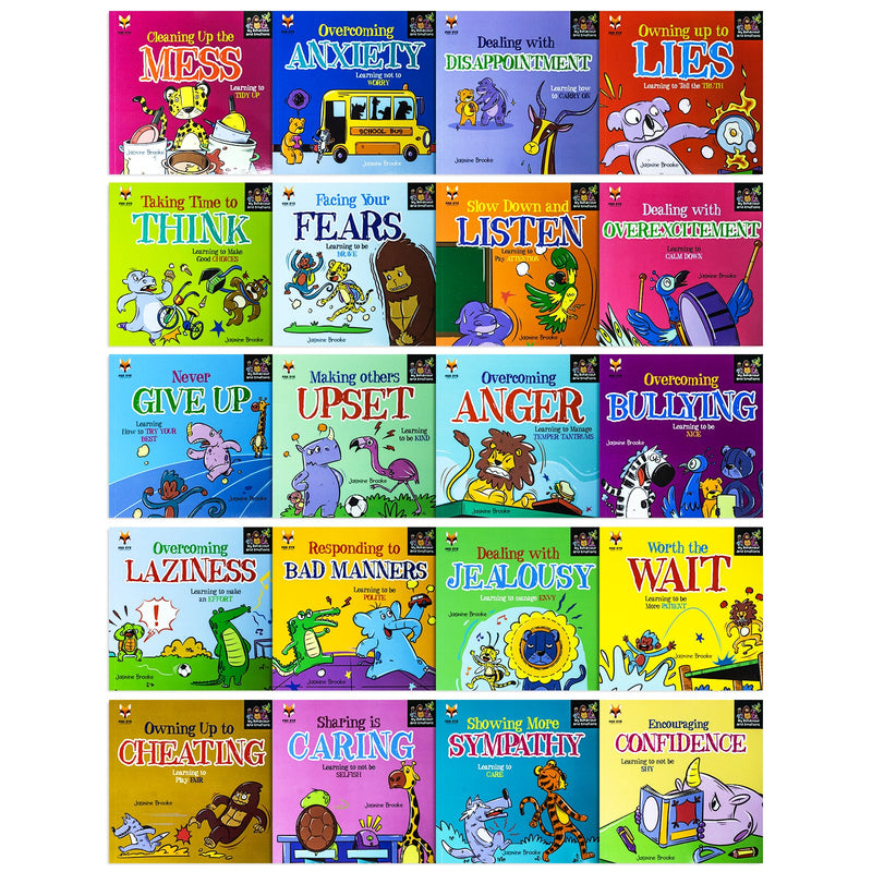 My Behaviour and Emotions Library 20-Book Set | Children's Self-Help on Anxiety, Confidence, Kindness, Anger & More | Emotional Intelligence for Kids