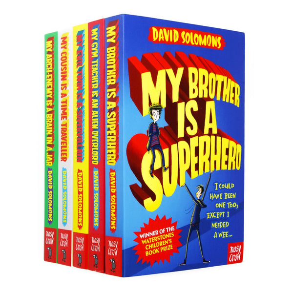 Photo of My Brother Is A Superhero Series Five Books Collection by David Solomons on a White Background