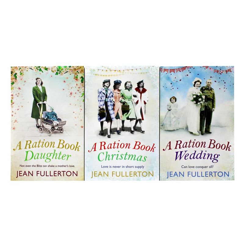 Jean Fullerton 3 Books Collection Set Ration Book Series (A Ration Book Christmas,A Ration Book Daughter,A Ration Book Wedding)