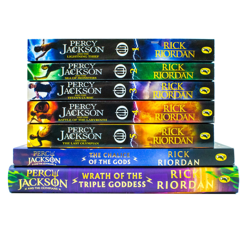 Percy Jackson and the Olympians Series 7 Books Collection Set By Rick Riordan