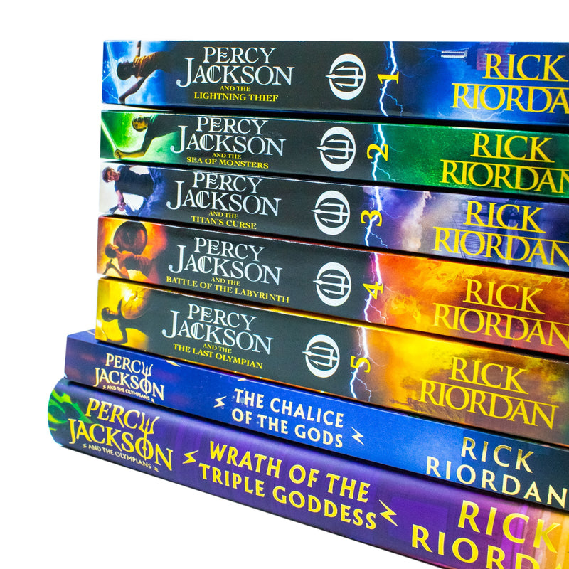 Percy Jackson and the Olympians Series 7 Books Collection Set By Rick Riordan