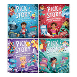 Pick a Story Series 4 Books Collection Set by Sarah Coyle (Pick a Story A Pirate  Alien  Jungle Adventure, A Dinosaur  Unicorn  Robot Adventure & More)