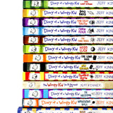Photo of Diary of a Wimpy Kid 16 Book Collection Set Spines by Jeff Kinney on a White Background