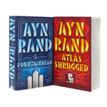 Photo of the Fountainhead/Atlas Shrugged Box Set by Ayn Rand on a White Background