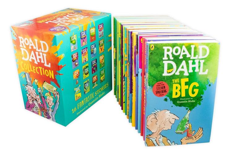 Roald Dahl Collection 16 Books Set - Charlie chocolate factory, BFG, Matilda, The Witches, The Twits - Paperback Age 8+  adventure stories for kids