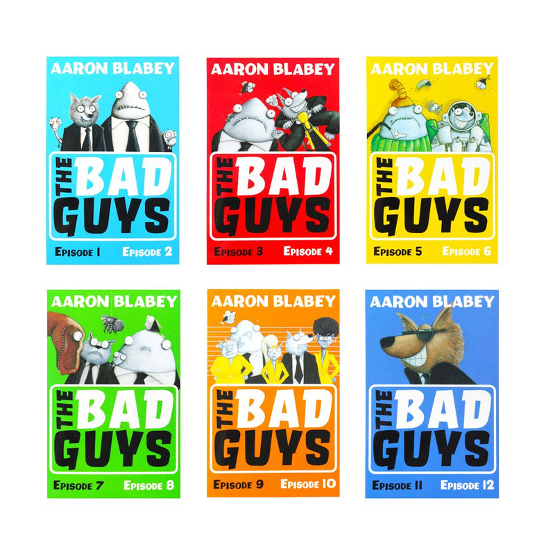 The Bad Guys 6 Books Episodes 1-12 Collection Set By Aaron Blabey