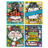 Tom Gates Series (Book 21-24) by Liz Pichon 4 Books Collection Set (Tom Gates: Pesky Pets and Parties, Five Star Stories, Book of Everything and Ha! Ha! Hilarious)