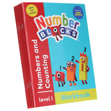 Numberblocks and Alphablocks Level 1 Collection 6 Workbooks Set With Stickers (Numberblocks Numbers and Counting, Adding and Subtracting, Puzzles and ... More) (Numberblocks and Alphablocks Workbooks)