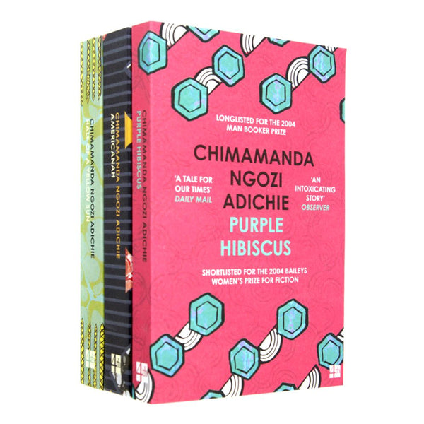 Chimamanda Ngozi Adichie 3 Books Collection Set, (Purple Hibiscus, Americanah & Half of a Yellow Sun)