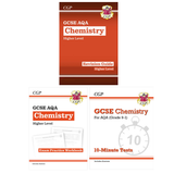 GCSE Chemistry AQA 3 Books Bundle | Higher Level Revision Guide, Exam Practice Workbook & 10-Minute Tests | Exam Preparation
