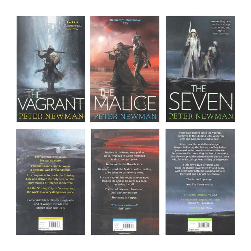 Photo of The Vagrant Trilogy by Peter Newman on a White Background