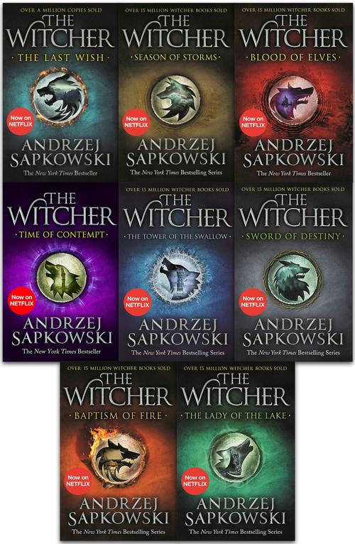 Andrzej Sapkowski Witcher Series Collection 8 Books Set Season of Storms Inc The Last Wish -Netflix