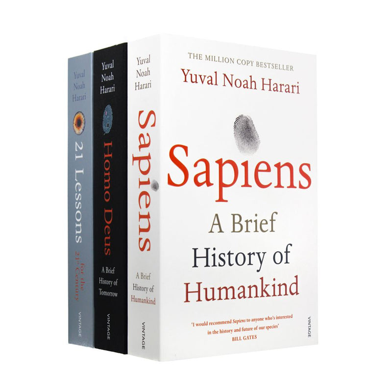 Yuval Noah Harari 3 books Collection Set (Sapiens, Homo Deus, 21 Lessons)