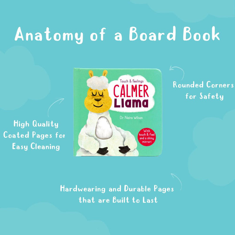 My First Behaviours Touch & Feelings 4 Book Gift Box Set by Dr Naira Wilson Inc Calmer Llama, Angry Bear etc