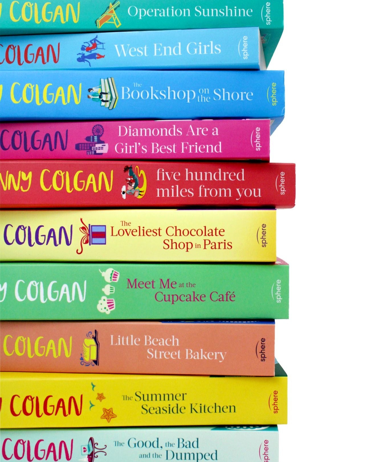 Photo of Jenny Colgan 10 Book Set Collection Spines on a White Background