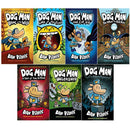 Adventures of Dog Man Series 7 Books Collection Set by Dav Pilkey