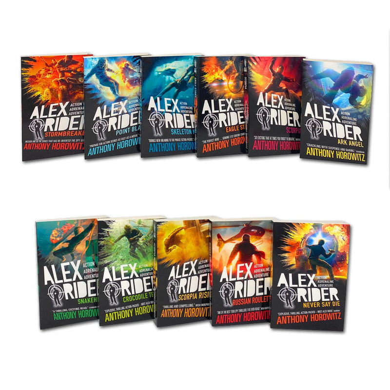 Alex Rider 11 Books Box Set Complete Collection by Anthony Horowitz – Action, Adventure, Mystery, Suspense & Thrills for Young Readers & Kids