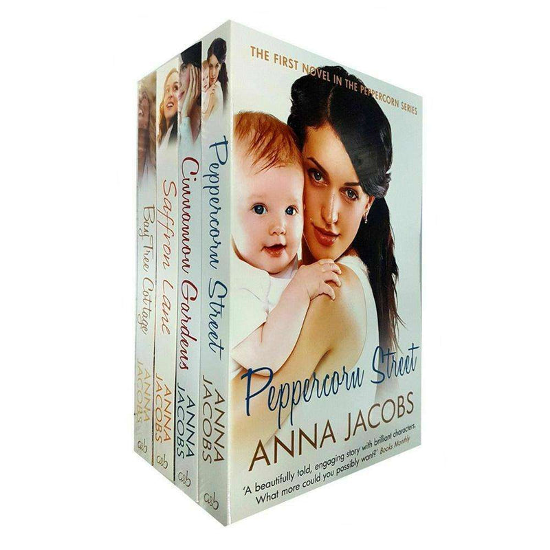 Anna Jacobs Collection Peppercorn Series 4 Books Set Saffron Lane, Cinnamon