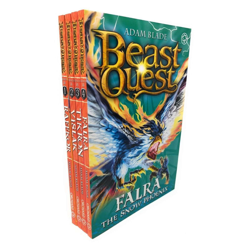 Beast Quest Series 14 Adam blade 4 Books Collection Set, Falra, Tikron, Vislak