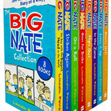 Big Nate Series Collection 8 Books Set by Lincoln Peirce Paperback for Kids Age 8+ humor, middle grade, adventure, school, comics
