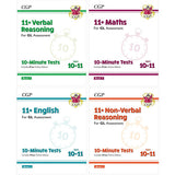 11+ GL 10-Minute Tests Age 10-11 Collection 4 Books Set: Maths, English, Verbal Reasoning, Non-Verbal Reasoning
