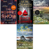 Washington Poe and Avison Fluke Series 4 Books Collection Set By M. W. Craven (The Puppet Show, Black Summer, Born in a Burial Gown, Body Breaker)