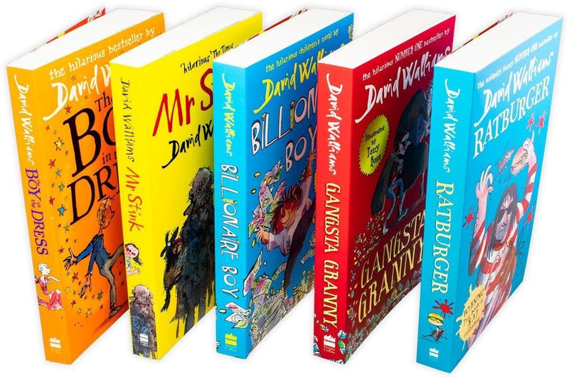 The World Of David Walliams Collection - 5 Paperback Books for Kids: Gangsta Granny, Mr Stink - Perfect for Ages 12+ Paperback young readers fun