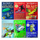 David Walliams 6 Books Set Collection (Bad Dad, Demon Dentist, Grandpa's Great Escape, The Beast, Gangsta Granny, Code Name Bananas)