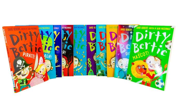 Dirty Bertie Collection 10 Books Set (Series 3) By David Roberts Disco, Monster