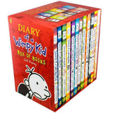 Diary of a Wimpy Kid 12-Book Set by Jeff Kinney | Includes Rodrick Rules, Dog Days, The Long Haul & More | Fun Humor Fiction for Kids & Young Readers
