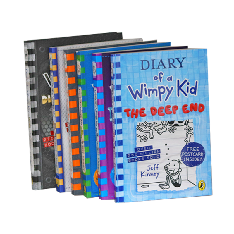 Diary of a Wimpy Kid (Book 12-17) 6 Books Collection Set (The Getaway, The Meltdown, Wrecking Ball, The Deep End, Big Shot & Diper Överlöde [Hardback])