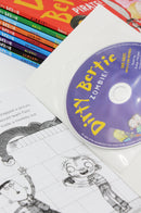 Photo of Dirty Bertie 10 Book and CD Set by Alan MacDonald on a White Background