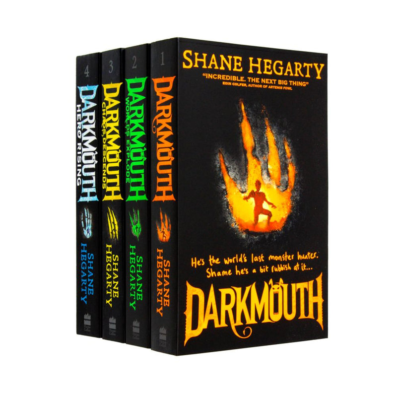 Darkmouth 4 Books Collection Shane Hegarty (Darkmouth, Worlds Explode, Chaos Descends, Hero Rising)