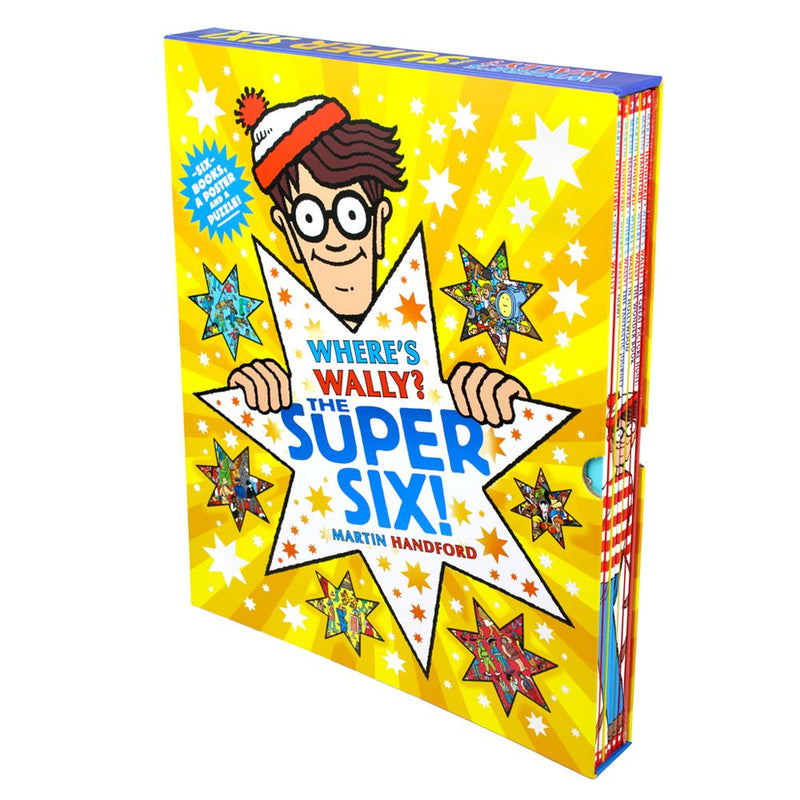 Where's Wally? The Super Six! by Martin Handford 6 Classic Books, Poster & Jigsaw Puzzle Collection Box Set