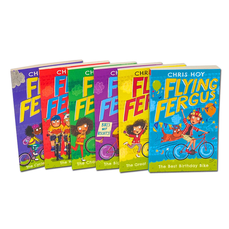 Chris Hoy Flying Fergus The Super Cycle 6 Books Collection Set The Best Birthday Bike, The Great Cycle