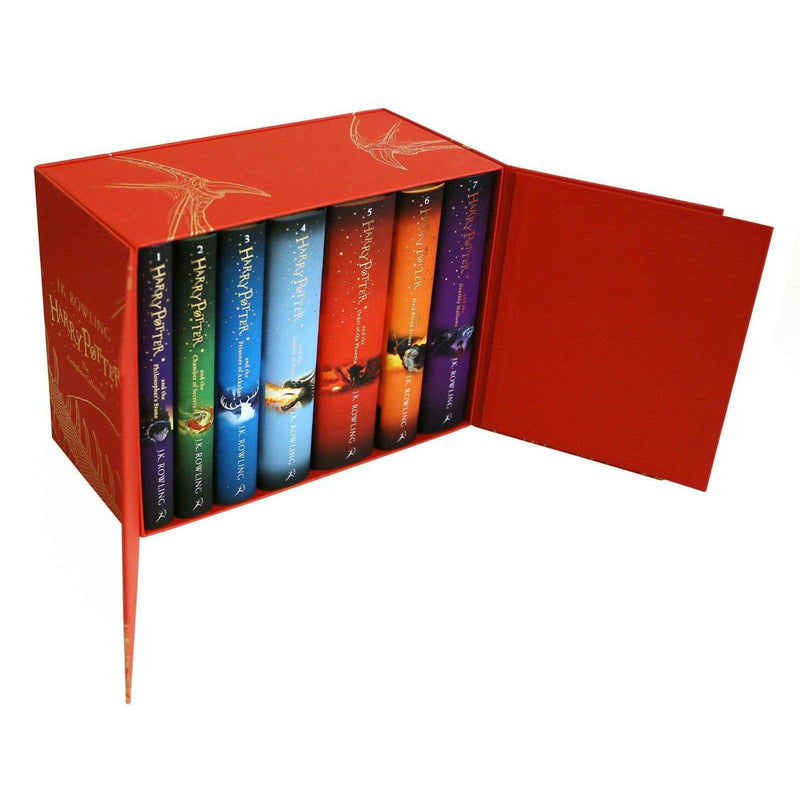 Harry Potter 7 Book Set: J.K. Rowling's Complete Red Fantasy Series – Magic, Adventure, Wizards, Witches, Hogwarts for Kids & Young Adults