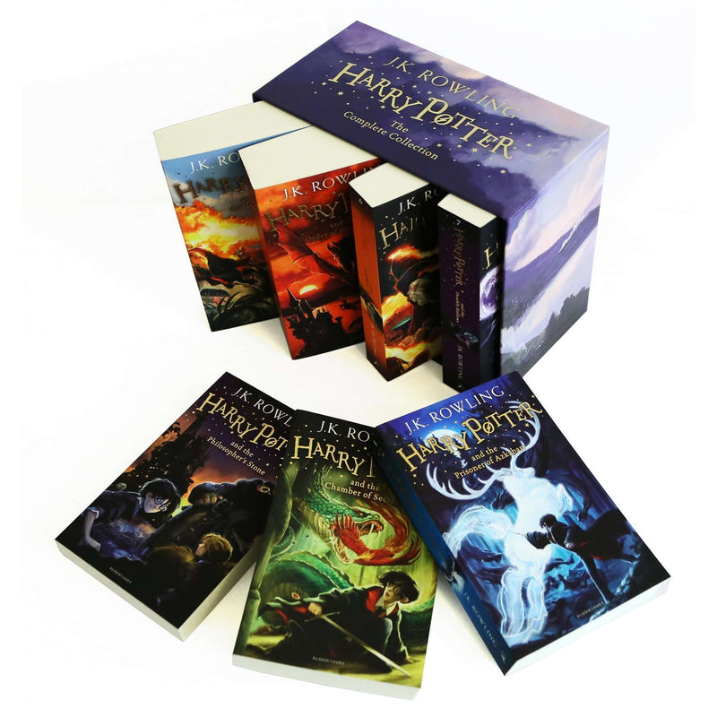 Harry Potter Full 7 Books Box Set Collection by J.K Rowling- Purple Box