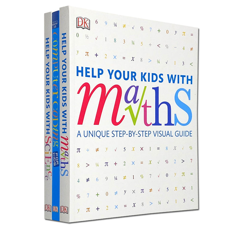 Help Your Kids With Maths, Science & Computer Coding 3 Books Collection Set by Carol Vorderman