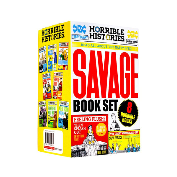 Horrible Histories Savage Collection 8 Books Set By Terry Deary